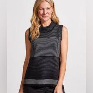 TRIBAL Cowl Sleeveless Sweater GREY NWT